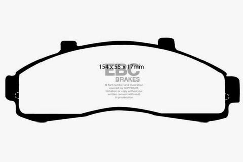 EBC 95-01 Ford Explorer 4.0 2WD Yellowstuff Front Brake Pads - DP41199R