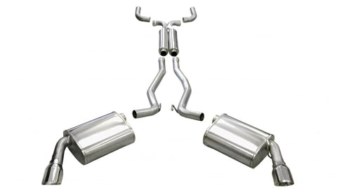 Corsa 2010-2015 Chevrolet Camaro Coupe SS 6.2L V8 Auto Polished Sport Cat-Back + XO Exhaust - 14952