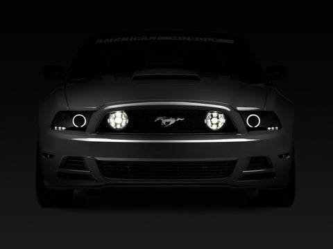 Raxiom 13-14 Ford Mustang GT CCFL Halo Fog Lights (Smoked) - 49177