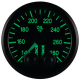 Autometer Stack Instruments 52mm 140-280 Deg F 1/8in NPTF Male Pro Control Oil Temp Gauge - Black - ST3510