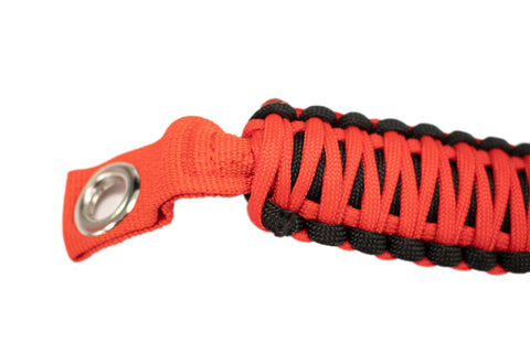Fishbone Offroad 07-18 Wrangler JK A Pillar Sound Bar Red Paracord Grab Handles - FB55284