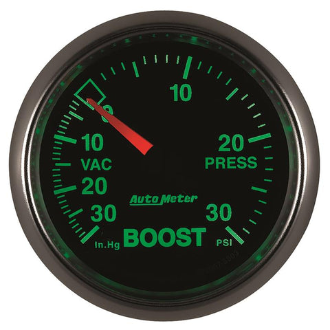 Autometer GS 52mm 30 In Hg.-Vac/30 PSI Mechanical Vacuum/Boost Gauge - 3803