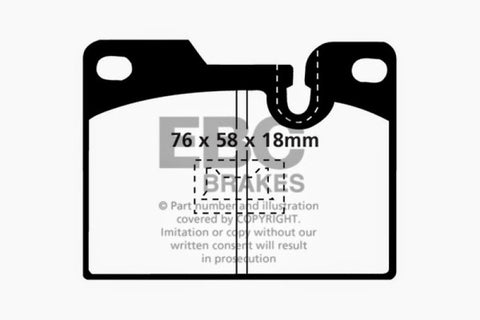 EBC 79-88 Porsche 924 2.0 Turbo Yellowstuff Rear Brake Pads - DP4346R