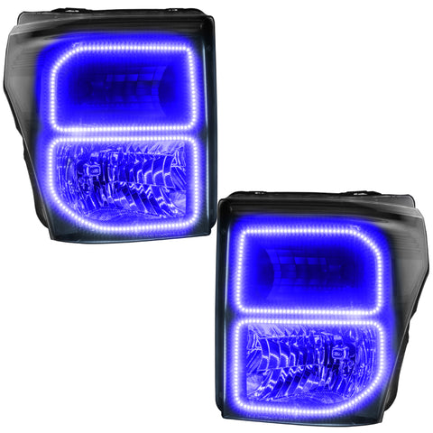 Oracle 11-16 Ford F250/350 LED HL - Black - ColorSHIFT w/ 2.0 Controller - 8159-333