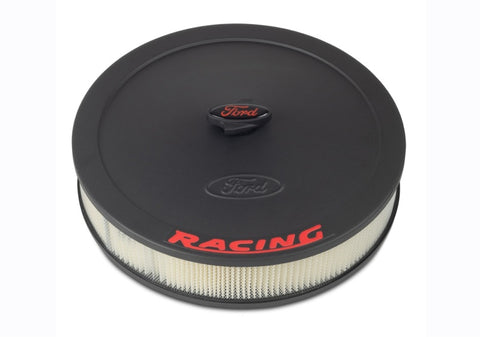 Ford Racing Air Cleaner Kit - Black Crinkle Finish w/ Red Emblem - 302-352