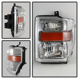 xTune Ford F250/350/450 Super Duty 08-10 OEM Headlights Chrome HD-JH-FS08-AM-C - 9022401