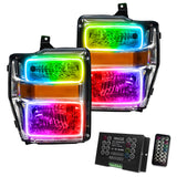 Oracle 08-10 Ford F250 Pre-Assembled Halo Headlights - Chrome Housing - w/ 2.0 Controller - 7189-333