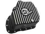 aFe 011-16 GM Diesel Trucks V8-6.6L LML Engine Oil Pan Black POWER Pro Series w/ Machined Fins - 46-71080B