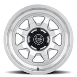 ICON Nuevo 17 X 8.5 5 X 5 6mm Offset 4.5in BS Silver Machined - 8117857345SM