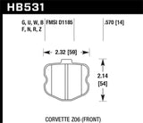 Hawk 2010-2013 Chevrolet Corvette Grand Sport HPS 5.0 Front Brake Pads - HB531B.570