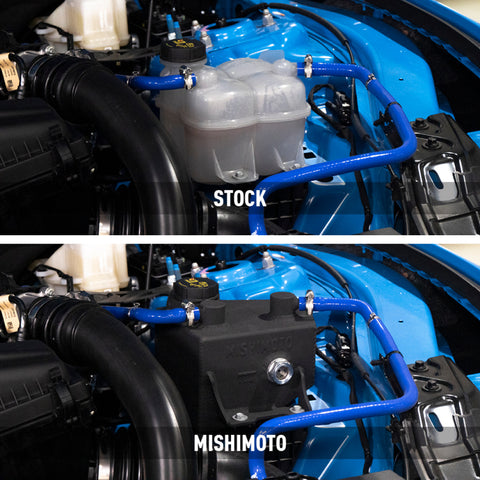 Mishimoto 2024+ Ford Mustang V8/2.3L EcoBoost Expansion Tank - Polished - MMRT-MUS-24P