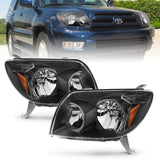 ANZO 2003-2005 Toyota 4Runner Crystal Headlights Black - 111394