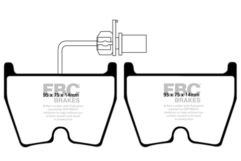 EBC 06-09 Audi RS4 4.2 (Cast Iron Rotors) Yellowstuff Front Brake Pads - DP41513R