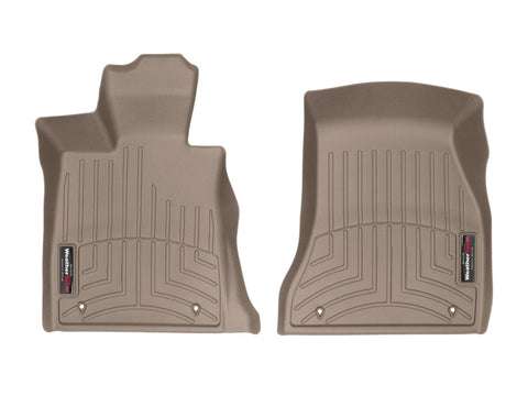 WeatherTech 2016+ BMW 7-Series Front FloorLiner - Tan (Vehicles w/o Rear Exec Lounge Seating) - 459391