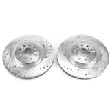 Power Stop 17-18 Honda Civic Front Evolution Drilled & Slotted Rotors - Pair - JBR1748XPR