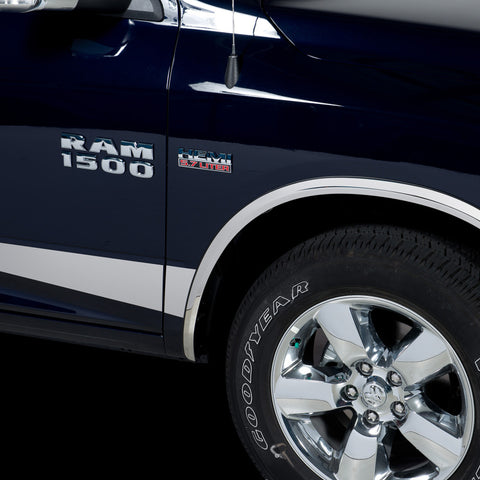Putco 03-08 RAM 1500/2500/3500 Quad Cab 6.5 SWB - 6inWide - 12pcs Stainless Steel Rocker Panels - 9751310