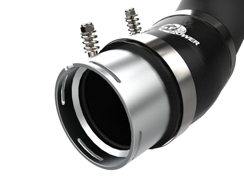aFe BladeRunner Black 3in Aluminum Charge Pipe Kit 20-21 GM Diesel Trucks V8-6.6L (td) L5P - 46-20444-B