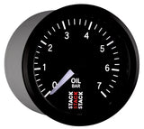 Autometer Stack 52mm 0-7 Bar M10 Male Pro Stepper Motor Oil Pressure Gauge - Black - ST3301