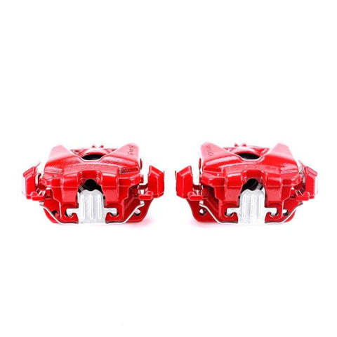 Power Stop 08-13 BMW 328i Front Red Calipers w/Brackets - Pair - S3360