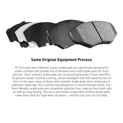 R1 91-02 Saturn Sc2 Front Semi Met Brake Pads - 2311-0507-00