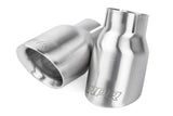APR Double-Walled 3.5in Slash-Cut Tips - Brushed Silver - Set of 2 - TPK0007