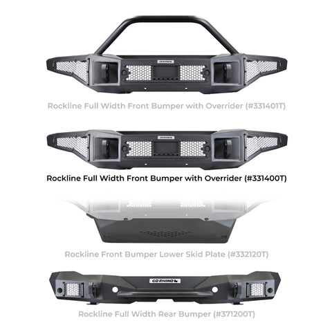 Go Rhino 21-24 Ford Bronco (2 and 4 Door) Rockline Full Width Bumper - 331400T