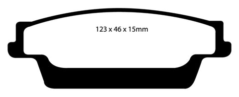 EBC 06-07 Cadillac CTS 2.8 (Sports Suspension) Yellowstuff Rear Brake Pads - DP41693R
