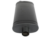 aFe MACH Force-Xp 409 SS Muffler w/ Black Finish 3in Center/Offset 22in L x 11in x 5in - Oval Body - 49M00016-B