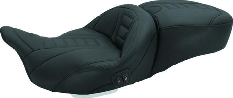 Mustang 08-21 Harley Electra Glide, Rd Glide, Rd King, Str Glide Heated 1PC Seat Deluxe-Black - 79007