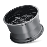 Mayhem 8107 Cogent 20x9 / 5x139.7 BP / 0mm Offset / 110mm Hub Black w/ Milled Spokes Wheel - 8107-2997BM