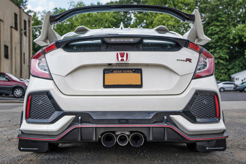 Rally Armor 17-21 Honda Civic Type R Red UR Mud Flap w/ White Logo - MF47-UR-RD/WH