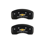 MGP 4 Caliper Covers Engraved Front & Rear Chevy racing Red finish silver ch - 14206SBRCRD