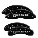 MGP 4 Caliper Covers Engraved F & R Oval Logo/Ford Black Finish Silver Char 2018 Ford Expedition - 10239SF16BK