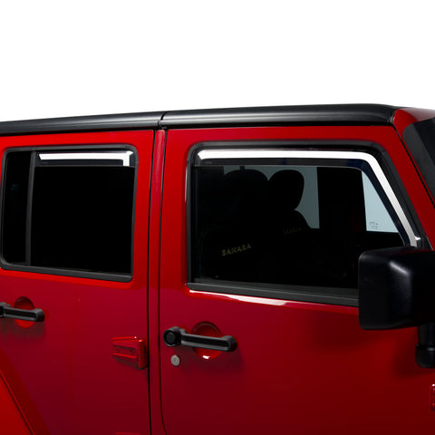 Putco 20-21 Jeep Gladiator JT/JL Element Chrome Window Visors (Set of 4) - 480221