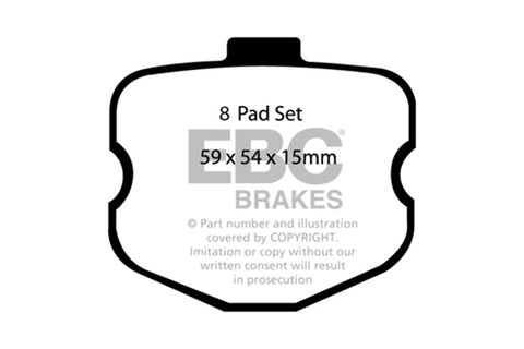 EBC Racing 06-13 Chevrolet Corvette Z06 (C6 w/Multi-Pad System) SR-21 Sintered Race Rear Brake Pads - DP81771/2.14SR21