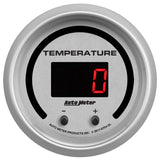 Autometer 52.4mm Silver Switchable 60-340 Degrees F/40-170 Degrees C Ultra-Lite Elite Digital Gauge - 6754-UL