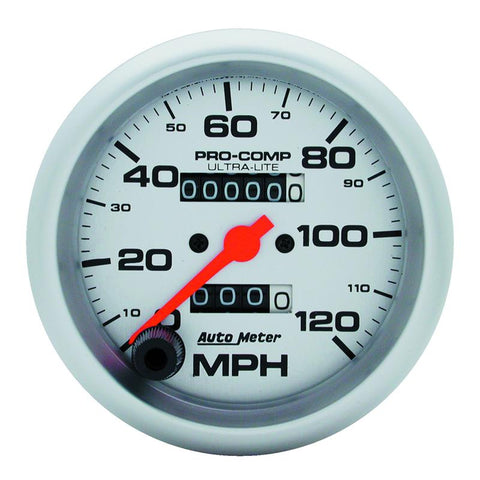 Autometer Ultra-Lite 3-3/8 inch 120 MPH Mechanical In Dash Speedometer - 4492