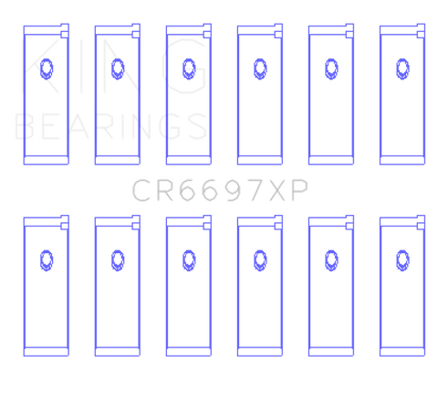 King Nissan RB25/RB26 (Size 0.025mm) Performance Rod Bearing Set - CR6697XP.026