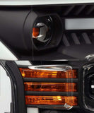 AlphaRex 15-17 Ford F-150 PRO-Series Projector Headlights Plank Style Black w/Activ Light/Seq Signal - 880156