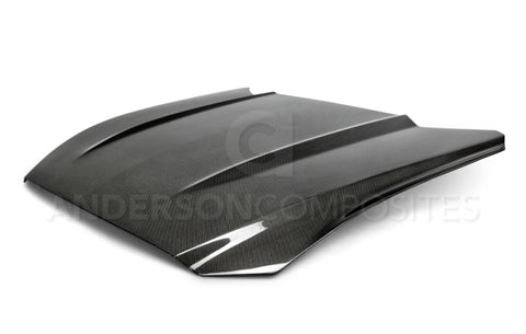 Anderson Composites 15-17 Ford Mustang Eco Boost Type-OE Double Sided Hood - AC-HD15FDMUEB-OE-DS