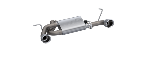 QTP 07-18 Jeep Wrangler 3.6L/3.8L 304SS Screamer Axle Back Exhaust w/4in Tips - 425007