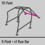 Cusco Safety21 2-Pssgr 10-Point BLK DASH-ESCAPE Roll Cage Subaru GDA/GDB 01-07 (S/O/No Cancel) - 666 270 W10