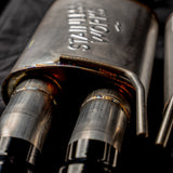 Stainless Works 18-21 Mustang GT Axleback Legend Exhaust - Black Tips - M18ABLB