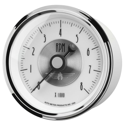 Autometer Prestige Pearl Series - Tachometer 3 3/8in 8K RPM In-Dash - 2098