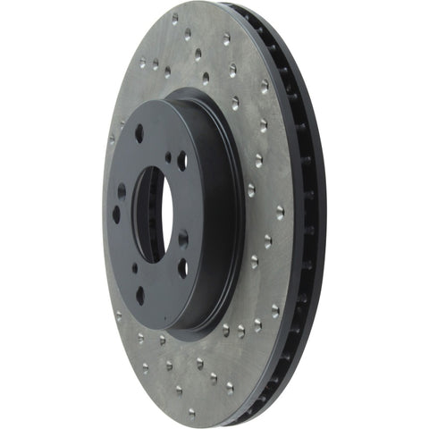 StopTech 06-18 Honda Civic Cryo Drilled Sport Left Front Rotor - 128.40036CL