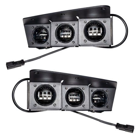 ORACLE Lighting 21-22 Ford Bronco Triple LED Fog Light Kit for Steel Bumper - White - 5890-001