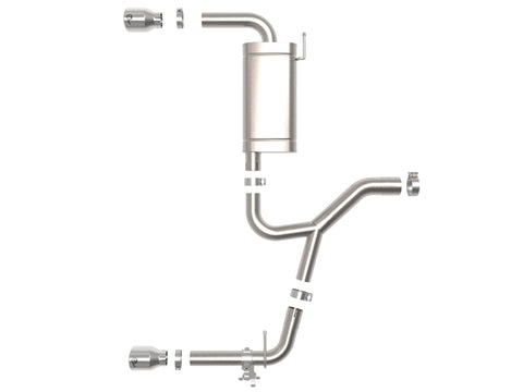 aFe 15-21 BMW X1 F48 L4 2.0L (t) MACH Force-Xp 3 to 2-1/2 IN SS Axle-Back Exhaust w/Polished Tip - 49-36349-P