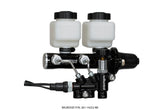 Wilwood Tandem Remote M/C Kit w L/H Bracket & Prop Valve - 1 1/8in Bore Black - 261-14252-BK