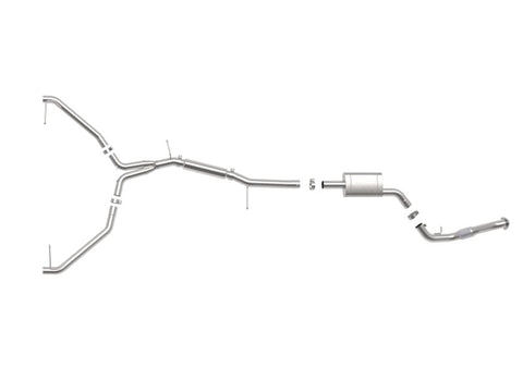 aFe 20-21 Audi A4 L4-2.0L (t) MACH Force-Xp 3in to 2-1/2in Stainless Steel Cat-Back Exhaust System - 49-36446