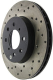 StopTech 90-01 Integra (EXC Type R) / 90-05 Honda Civic Cross Drilled Right Front Rotor - 128.40021R